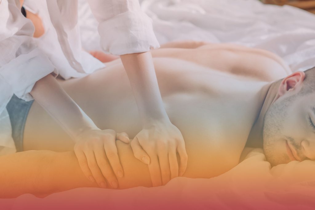 Person receiving a relaxing massage